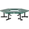 Global Industrial Hexagon Outdoor Tree Bench, Expanded Metal, 73L x 63W x 18H, Green 277530GN - alternate 1